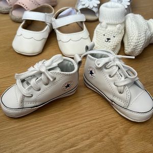 Convers all star Baby #2 in white. NEW baby girl o boy